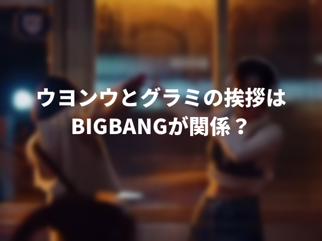 ウヨンウとグラミの挨拶はBIGBANGが関係？なんて言ってるかも紹介！0