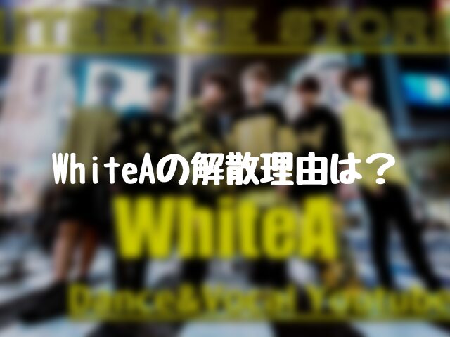 WhiteAの解散理由は？